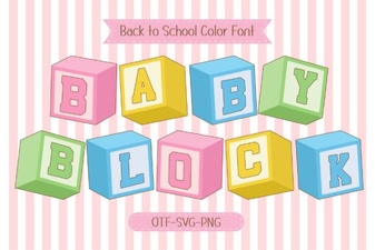 Baby Block Font - Fun and Colorful Playful Typography Free Download