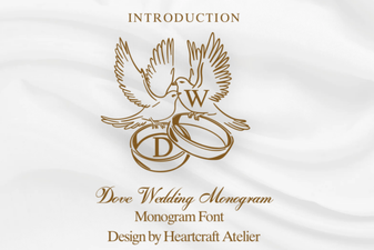 Dove Wedding Monogram Font – Elegant Decorative Script for Invitations