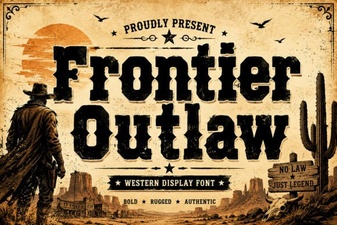 Frontier Outlaw Font: Bold Western Typography for Designers