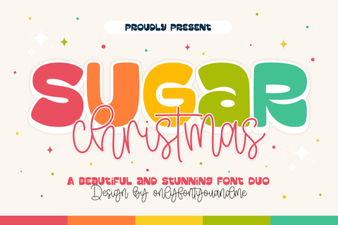 Sugar Christmas Duo Font - Festive Holiday Display Typeface
