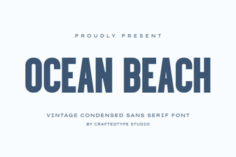Ocean Beach Font - Free Sans Serif Display Typeface Download
