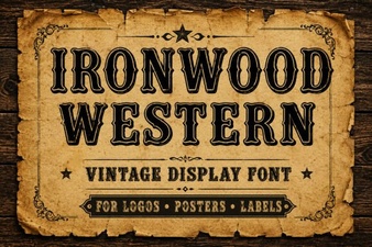Ironwood Western Font – Bold Vintage Serif Display Typeface
