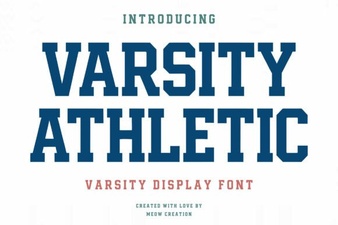 Bold Varsity Athletic Font Designs for Sports Projects
